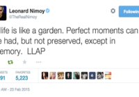 Leonard Nimoy. March 26 1931 – February 27 2015.   